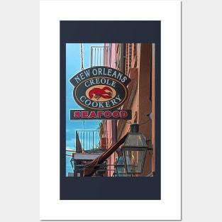 New Orleans Creole Cookery French Quarter Seafood Posters and Art